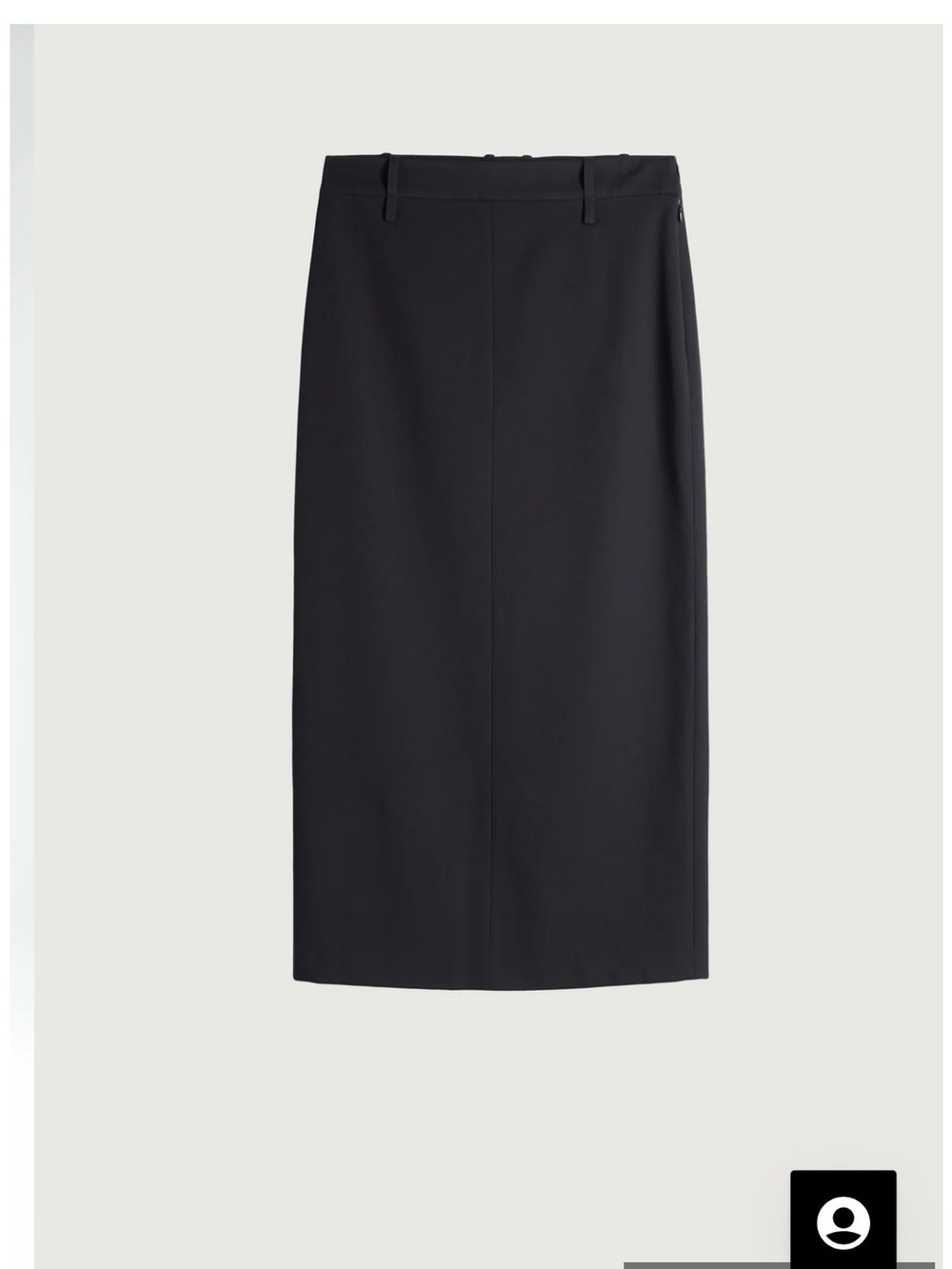 OAK + FORT Midi Black Skirt
